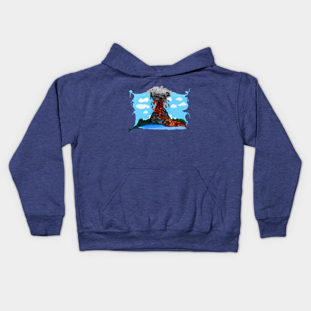 Volcano Loops Kids Hoodie by TenomonMalke